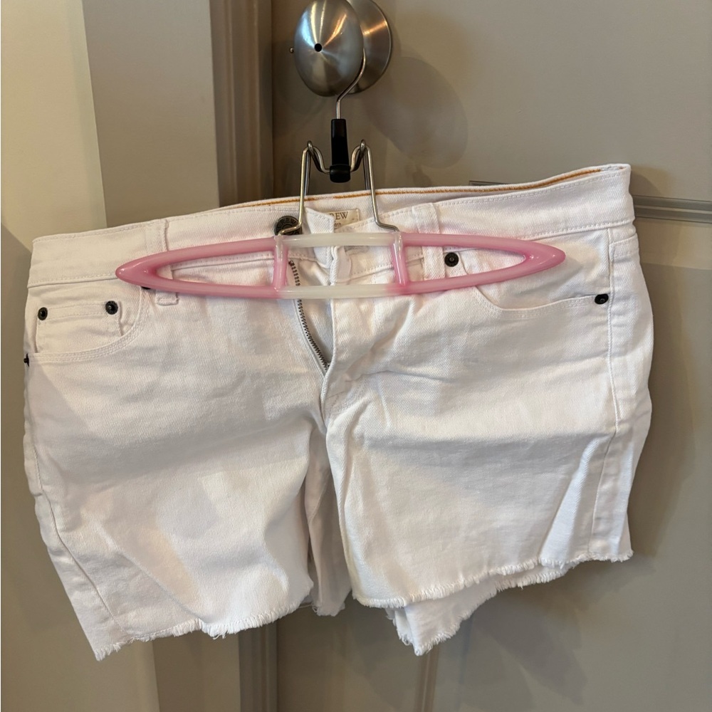 J. Crew Factory Women's White Denim Shorts